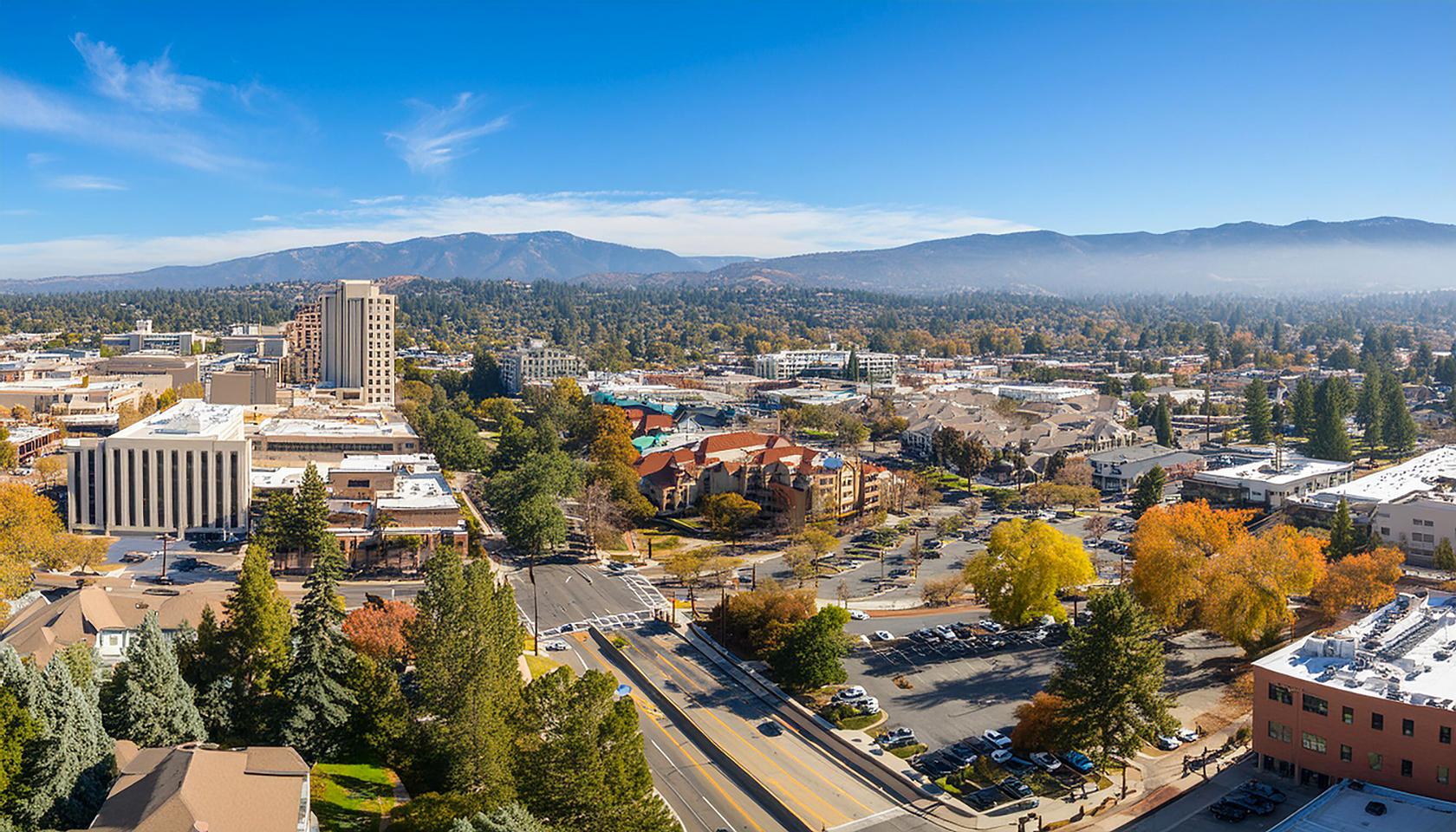 University Retirement Community Davis aerial view